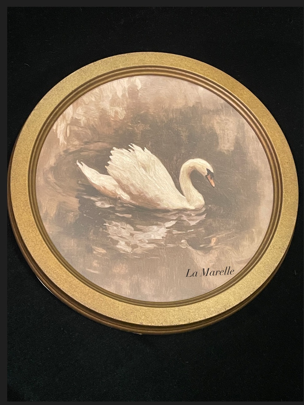 10" White Bird Round Framed Wall Art - Threshold™ designed with Studio McGee